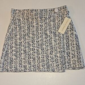 NWT Thirty Thirty LA Women's Junior Cute Tweed Mini Skirt Black White Size Small